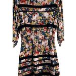 Anthropologie Holding Horses Garden Lace Floral Dress Orange Blue Long Sleeve XS Photo 9