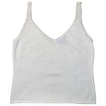 White + Warren Women’s Size M White Rayon blend Knit V Photo 0
