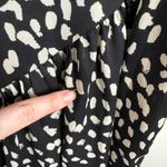 Hayden  Womens‎ Black Leopard Asymmetrical Flounce Hem Dress Sz L Oversized Flowy Photo 9