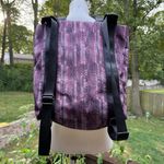 Fabletics  Bucket Backpack Pink Purple Black Trim Arrow Pattern 15x14x5 Photo 1