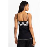 Johnny Was  Workshop Hannah Black Palm Tree Embroidered Tunic Tank S NWT Photo 3