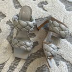 Marc Fisher Hammy Braided Leather Strap Sandal in Grey Silver Size 6 NWT Photo 4