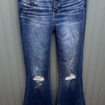 BKE  Parker Denim Jeans Women's 24x31.5 Super Flare Distressed Blue Photo 0