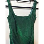 Halara Brand New  Women's Size Small Metallic Green Midi Dress with Slit Photo 5