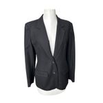 Pendleton Vintage  Wool Blazer Women's sz 12 Black Gold Buttons Preppy Academia Photo 2