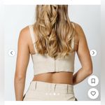 Crescent  khaki corset crop top size Large Photo 2