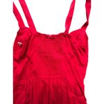 Reformation Celestia Cherry Red Midi Dress Smocked Bodice Ruffle Hem Size 8 NWT Photo 9