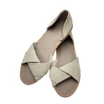 Vince Womens Sz 39 Beige Suede Canvas Crisscross Flat Sandals Summer Comfortable Photo 1