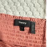 Theory  Smocked Blouse Women's Large Pink Salmon Strappy Sleeveless Pullover Photo 2