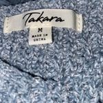 baby blue v neck cropped knit sweater Photo 1