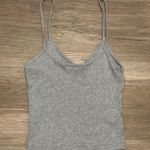 Brandy Melville  Gray Ribbed Cami Tank Top Photo 2