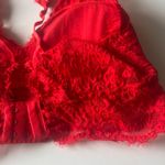 Aerie NWT  Real Good Floral Lace Padded Balconette Bra Red Size Small S NEW Photo 7