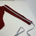 Free People Intimately  That’s Hot Bodysuit Womens SZ Large Burnt Red Long Sleeve Photo 9