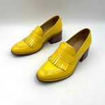 The Office of Angela Scott Leather Ms. Juliette Kiltie Loafer Yellow Size 9.5 Photo 8