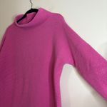 Free People ‎ Mock Neck Ribbed Knit Oversized Tunic Sweater Pink Size Medium Photo 3
