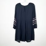Ba&sh | Black Embroidered 3/4 Sheer Sleeve Colombe Lady Shift Dress Sz. 2 Photo 5