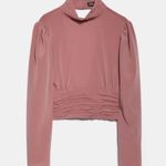 ZARA BACK NECKLINE CROP TOP Blouse Long Sleeves Size L NEW Photo 7