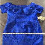 Women’s Full Length Blue Mermaid Fit Off the Shoulder Formal Dress Train Size 18 Photo 8