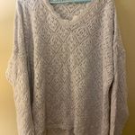 United States Sweaters Women’s United States Sweater Co Open Knit Scalloped oversized sweater Sz med Photo 0