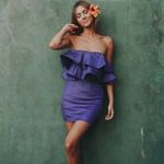 ZARA  Ruffled Ruffle Metallic Thread Mini Cocktail Dress in Purple Size‎ Small Photo 6