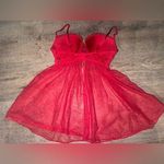 Victoria's Secret Victoria’s Secret Red Lacy Baby Doll Mini Lingerie Dress 34C Photo 3