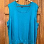 Cable & Gauge  teal blue plus size women’s sleeveless sweater size 3X. Photo 0