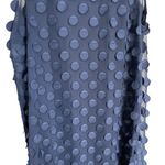 Nic+Zoe  Black Textured 3 D Polka Dot Shift Dress Medium Photo 4