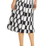 Hugo Boss  Vafalta1 pleated skirt black white Sz 2 Photo 2