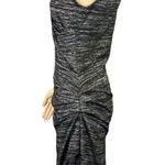 RD Style Womens Sheath Dress Pullover Faux Wrap Tulip Hem Black Gray Medium Photo 7