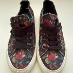 Blowfish Malibu Floral Print Zip Lace Up Sneakers Sz 7‎ Distressed Rugged Skater Black Photo 0