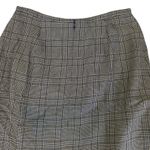 Vintage Rena Rowan for Saville Pleated‎ Midi Skirt Brown Black Plaid USA Women 8 Photo 4