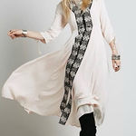 Free People Journey to the Horizon Maxi Dress 6 pink boho hippie embroidery Photo 0