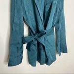 Equipment Ramond Teal Textured Satin Blazer Photo 6