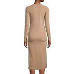 Lea & Viola Rib Knit Maxi Dress Tan Size M Photo 1