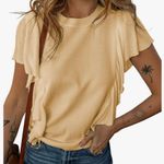 Short sleeve sweater Yellow Size L Photo 0