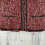 Willi Smith Blazer Jacket Women Small Pink Faux Leather Sleeves Full Zip Pockets Photo 3