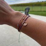 Pura Vida NWOT 🌊  ocean waves charm adjustable rose gold string bracelet set Photo 0