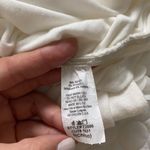 Women small One shoulder long sleeve white/ivory top rushed sides rayon spandex White Photo 1