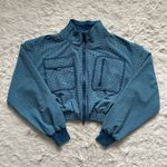 Free People  FP Movement Forty Love Jacket in Caribbean Coast Combo Cropped Sz M Photo 2