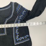 American Eagle  Outfitters Black & Blue Embroidered Boho Top XS Photo 5