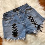 American Vintage Lace Up Levi’s High Waist Shorts Photo 2