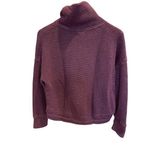 Sweaty Betty Women Small Cropped Pullover Knit Burgundy Textured Sweater Top Photo 11