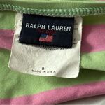 Ralph Lauren  Sport Women’s Size 8 Pink Green Striped Racerback Tankini Swim Top Photo 2