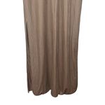 Revelry Skye Velvet Bridesmaid Gown Women’s Size 4 Champagne Slit Formal Dress Tan Photo 7