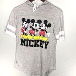 Disney  gray Mickey short sleeve hoodie t-shirt Photo 0