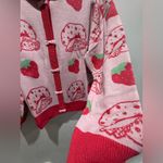 Her Universe Strawberry Shortcake Bows Pink Collared Cardigan (Large) Photo 4