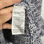 Chico's Tweed Blazer Jacket Size 3 XL Boucle Knit Purple Fringe Academia Preppy Photo 5