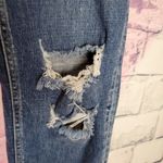 KANCAN RUSSELL MID RISE BOYFRIEND DISTRESSED RAW ANKLE JEANS 9/28 Blue Photo 7