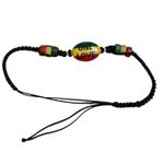 Unbranded 'One Love' Black adjustable Thread red green yellow beaded Bracelet Photo 5