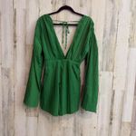 Pretty Little Thing Green Women's 2 Pleated Shorts Romper Beach Summer Feminine Photo 5